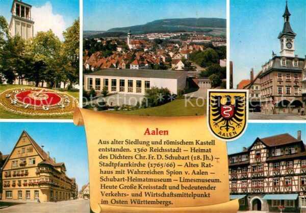 Aalen Stadtpanorama Halle Historisches Rathau