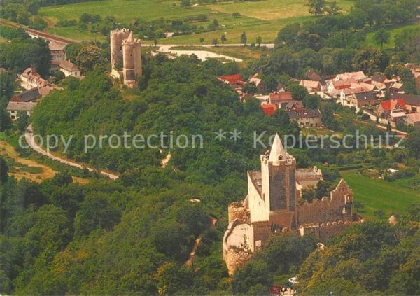 Bad Koesen Rudelsburg und Burg Saaleck Fliegeraufn