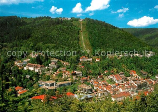 Bad Wildbad Blick vom Meistern auf die Kurstadt Höh