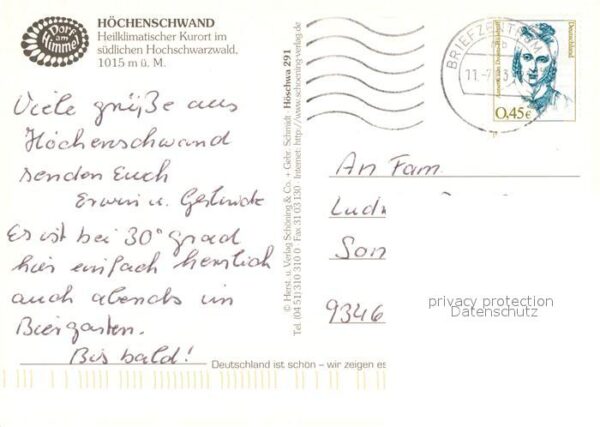 Hoechenschwand Kurort im Südschwarzwald Fliegeraufnahm – Bild 2