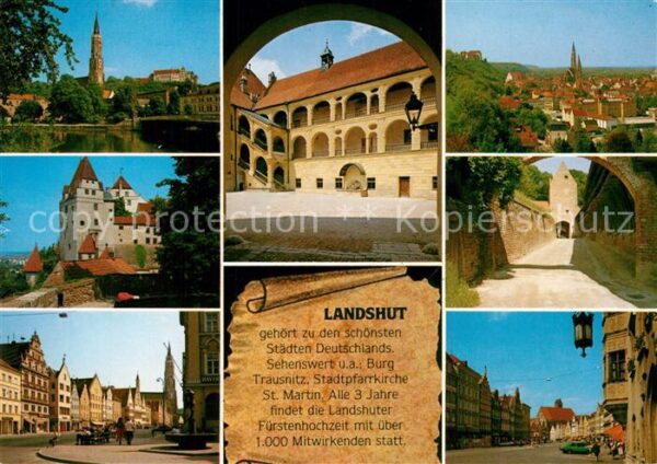 Landshut Isar Burg Trausnitz Stadtpfarrkirche St. Mar