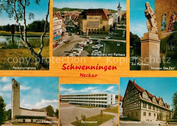 Schwenningen Neckar Rathaus Skulptur Die Zeit Marktplatz