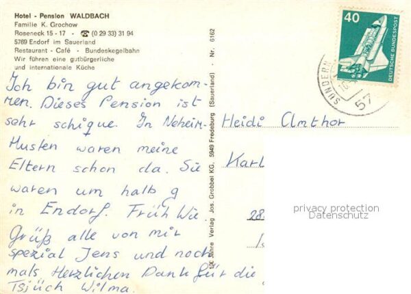 Endorf Sauerland Panorama Hotel Pension Waldbach Wassert – Bild 2
