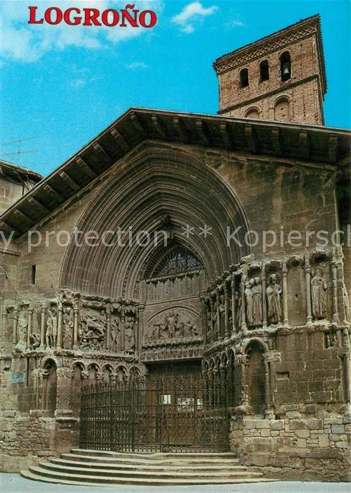 Logroño Fachada principal de la Iglesia de S Ba