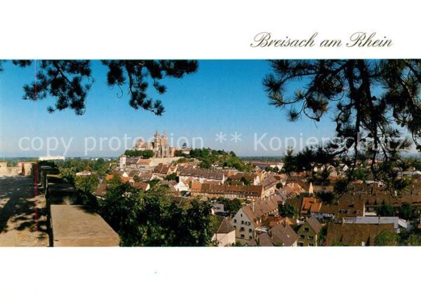 Breisach Rhein Panoramablick vom Eckartsberg mit Stadt