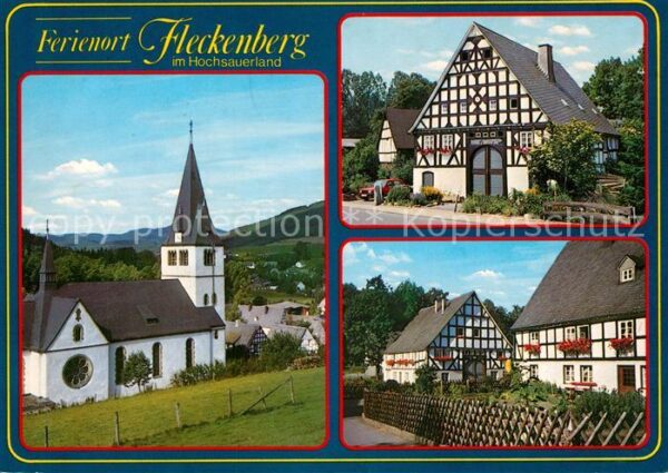 Fleckenberg Kirche Fachwerkhäuser