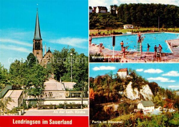Lendringsen Sauerland Kath Kirche Warmwasserfreibad Partie im