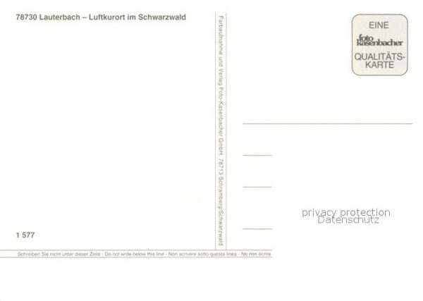 Lauterbach Schwarzwald Ortsansicht Strassenpartie Skulptur Pan – Bild 2