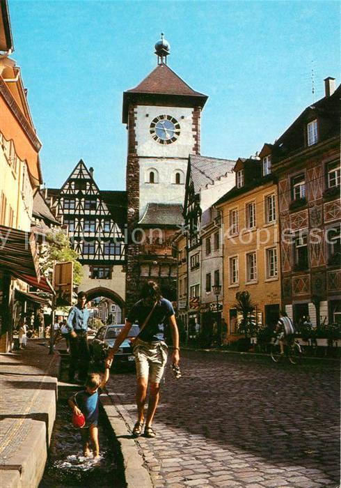 Freiburg Breisgau Schwabentor mit Stadtbächle