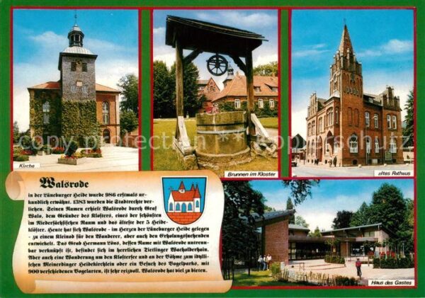 Walsrode Lueneburger Heide Kirche Brunnen im Kloster Altes Rathaus