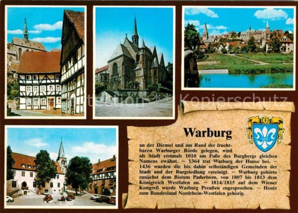 Warburg Westfalen Fachwerkhaus Schloss Kirche Stadtplatz