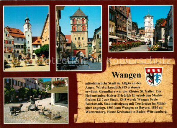Wangen Allgaeu Pfaffenturm Martinstor Antoniusbrunnen