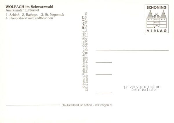 Wolfach Schloss Rathaus St Nepomuk Hauptstr mit – Bild 2