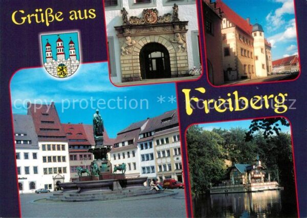 Freiberg Sachsen Rathausportal Obermarkt Schwanenschlöss