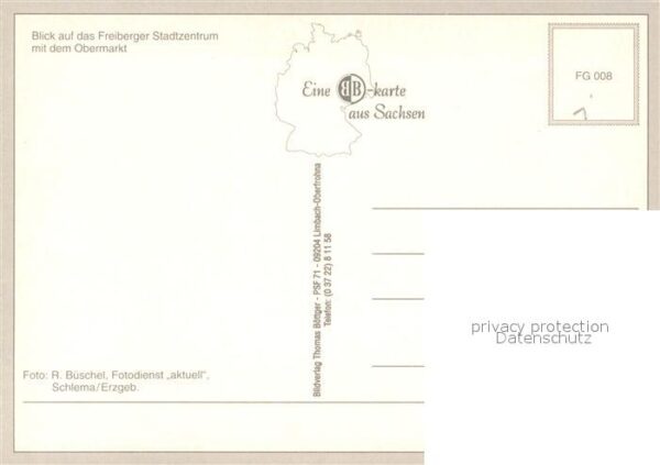 Freiberg Sachsen Fliegeraufnahme Zentrum Obermarkt – Bild 2