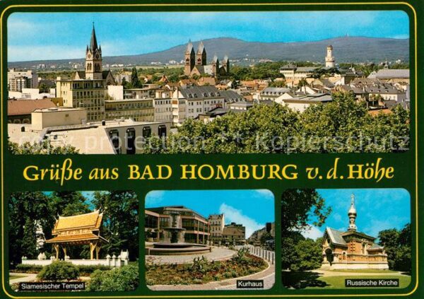 Bad Homburg Panorama Siamesischer Tempel Kurhaus Ru