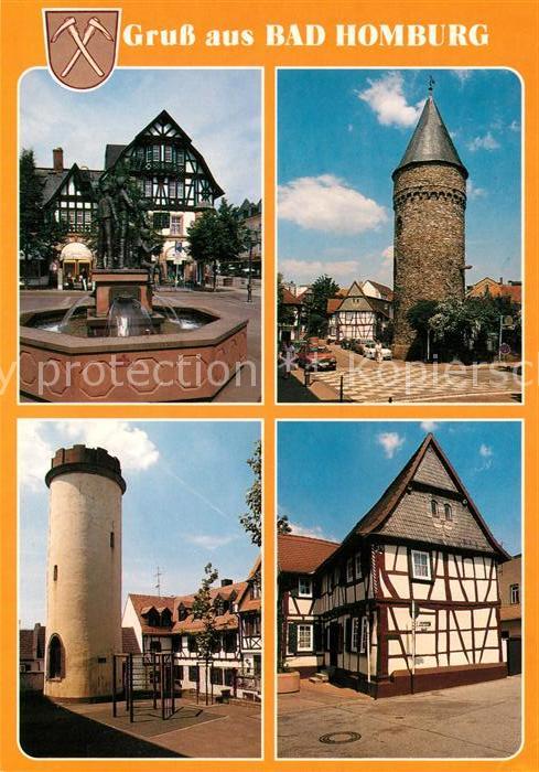 Bad Homburg Marktbrunnen Rathausturm ältestes Fachw