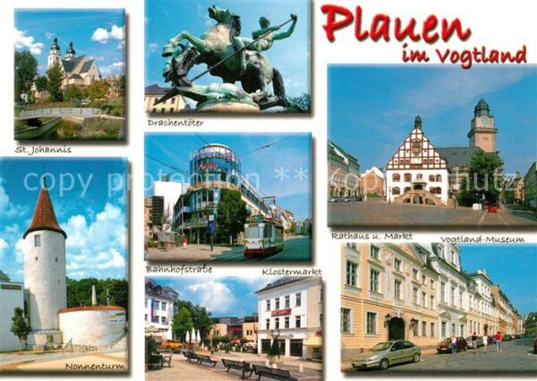 Plauen Vogtland Rathaus Marktplatz Klostermarkt Nonnent