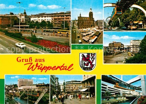 Wuppertal Schwebebahn Fußgängerzone Kirche