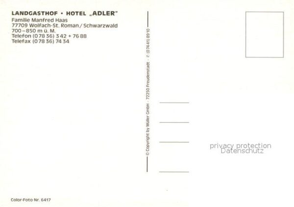 St Roman Wolfach Landgasthof Hotel Adler – Bild 2