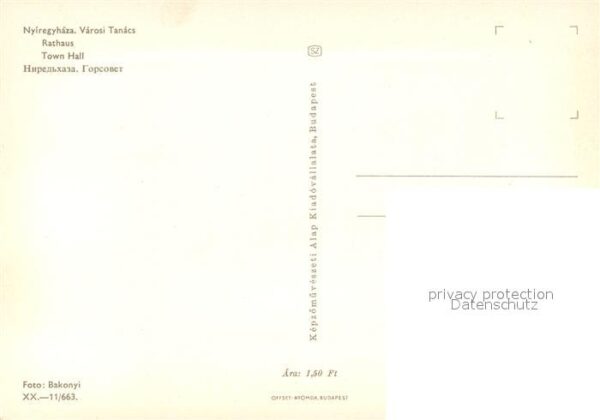 Nyiregyhaza Varosi Tanacs Rathaus – Bild 2