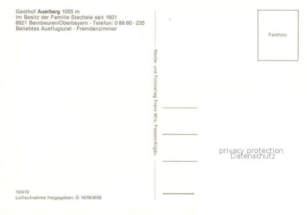 Bernbeuren Gasthof Auerberg Fliegeraufnahme – Bild 2