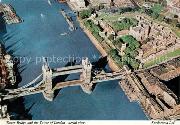 London Tower Bridge Tower of London Aerial Vie