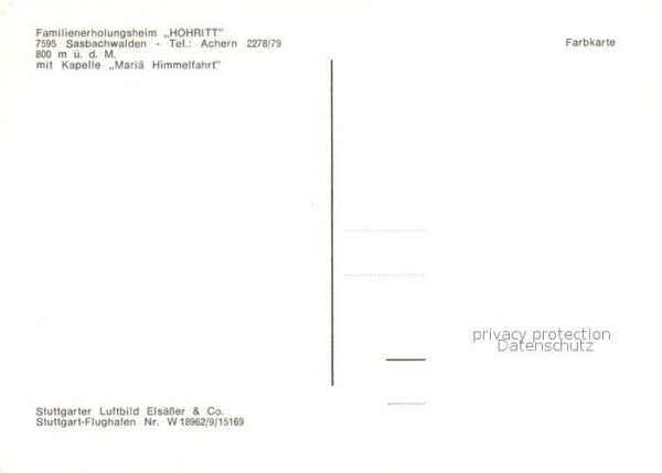 Sasbachwalden Fliegeraufnahme Familienerholungsheim H – Bild 2