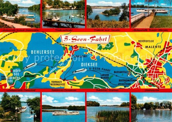 Malente-Gremsmuehlen 5-Seen-Fahrt Diekseebucht Anlegestelle