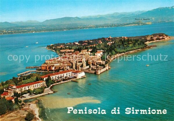 Sirmione Lago di Garda Fliegeraufnahme
