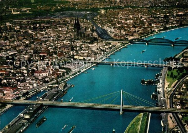 Koeln Rhein Fliegeraufnahme