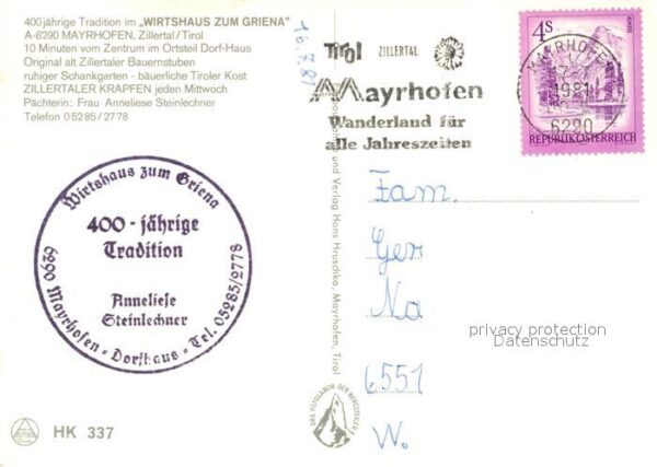 Mayrhofen Zillertal Wirtshaus zum Griena – Bild 2