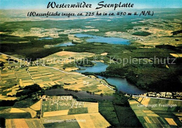 Westerwald Region Seenplatte Fliegeraufnahme Camping Schö