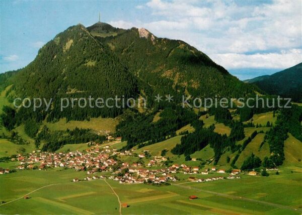 Burgberg Allgaeu Fliegeraufnahme Grünten