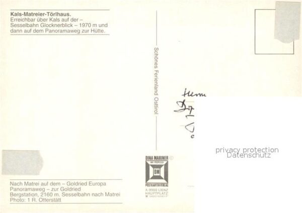 Kals Grossglockner Matreier Törlhaus Sesselbahn Glocknerbl – Bild 2