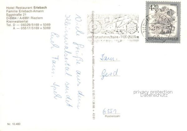 Riezlern Kleinwalsertal Vorarlberg Hotel Restaurant Erlebach – Bild 2