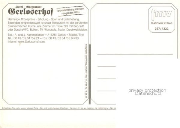 Gerlos Hotel Restaurant Gerloserhof Zum singen – Bild 2