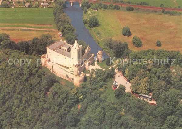 Bad Koesen Rudelsburg 12. Jhdt. Fliegeraufnahme