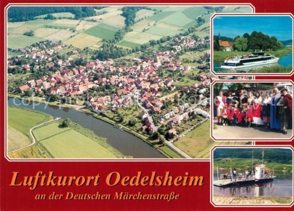 Oedelsheim Fliegeraufnahme Fähre Dampfer Trachten