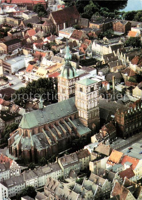 Stralsund Mecklenburg Vorpommern Sankt Nikolai Kirche Fliegeraufnahme