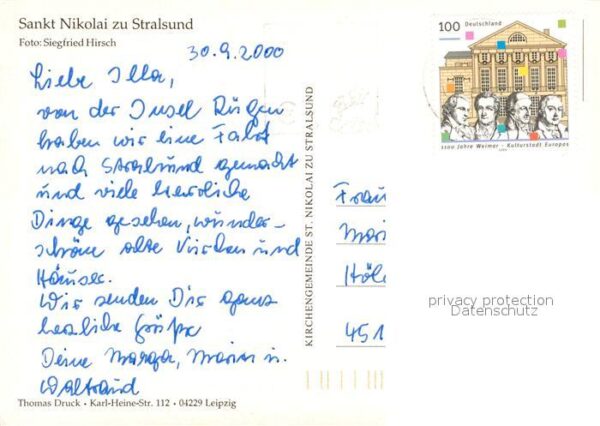 Stralsund Mecklenburg Vorpommern Sankt Nikolai Kirche Fliegeraufnahme – Bild 2