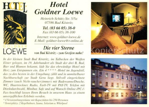 Bad Koestritz Hotel Goldner Loewe Fremdenzimmer