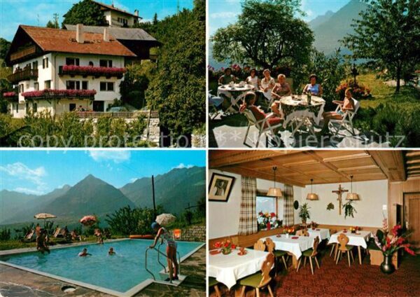 Schenna Meran Pension Garni Prairerhof Swimming Pool