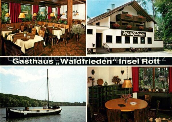 Hochstetten Linkenheim-Hochstetten Fischerei Gasthaus Waldfrieden Insel Ro