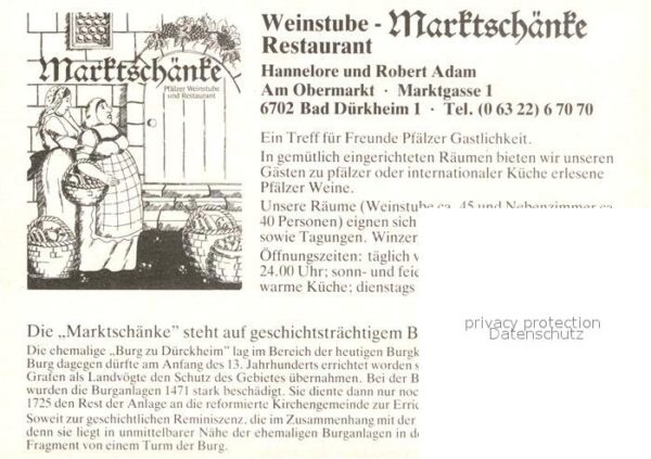 Bad Duerkheim Marktschänke Weinstube Restaurant Skulp – Bild 2