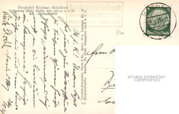 Ilmenau Thueringen Berghotel Kurhaus Gabelbach Fliegeraufn – Bild 2