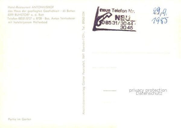 Ruhstorf Rott Hotel Restaurant Antoniushof Terrasse – Bild 2