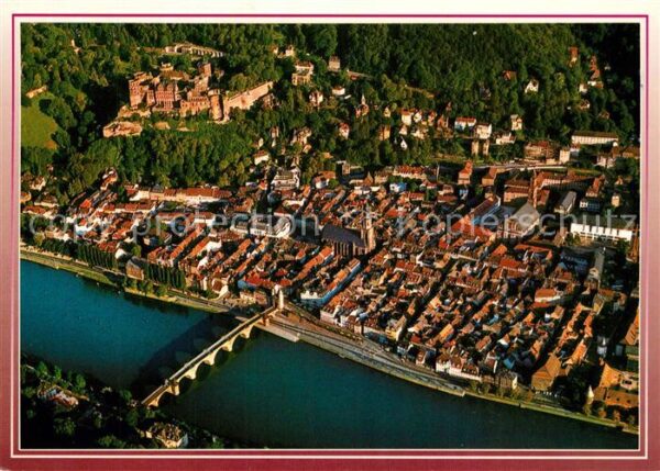 Heidelberg Neckar Fliegeraufnahme mit Schloss