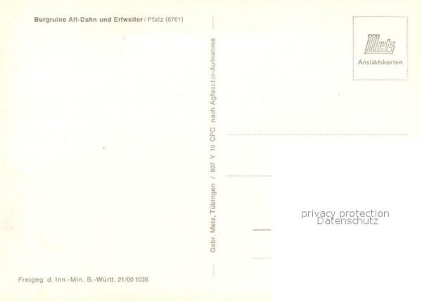 Erfweiler-Ehlingen Burgruine Alt Dahn Fliegeraufnahme – Bild 2