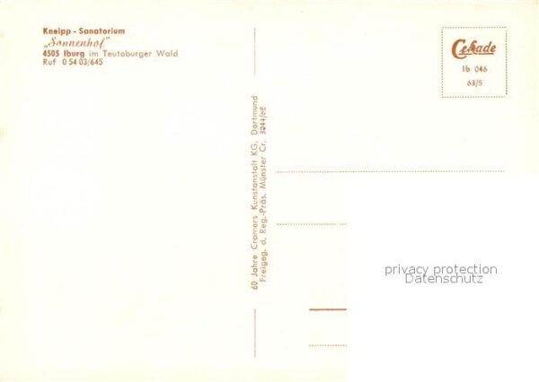 Iburg Teutoburger Wald Kneipp Sanatorium Fliegeraufnahme – Bild 2